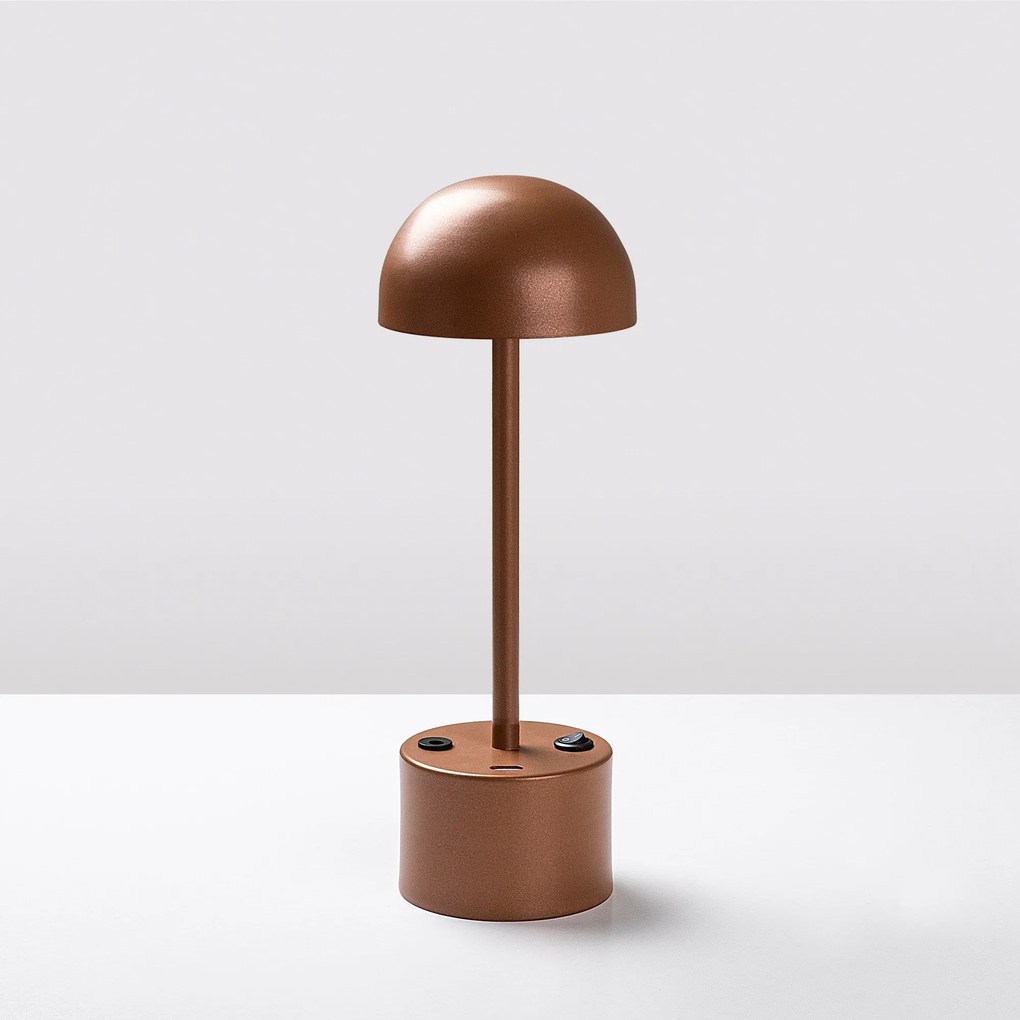 Candeeiro de Mesa Sept – Cobre – Diâmetro 10 cm Altura 29 cm