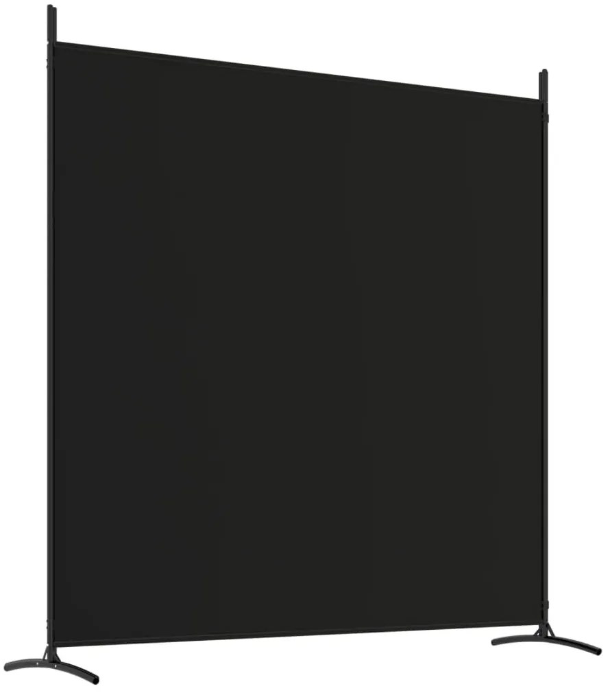 Divisória de quarto com 3 painéis 525 x 180 cm tecido preto