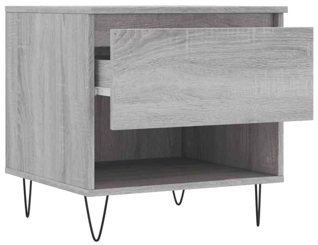 Mesas de centro 2 pcs 50x46x50cm deriv. madeira cinzento sonoma