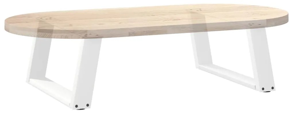 Pés para mesa de centro em formato de U, 2 peças, branco, 60x(30-31) c