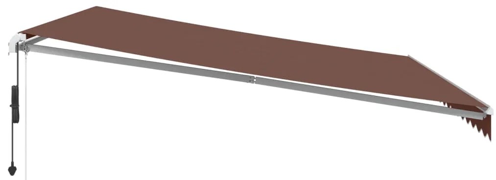 Toldo retrátil automático 450x350 cm castanho