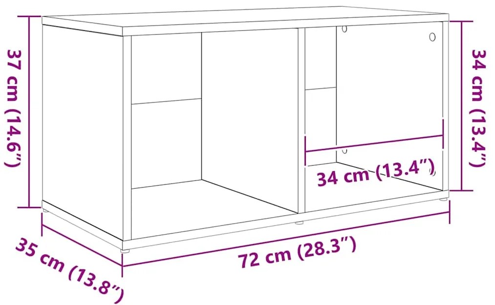 Conjunto de Estantes para TV 3 pcs Castanho 107 x 35 x 37 cm