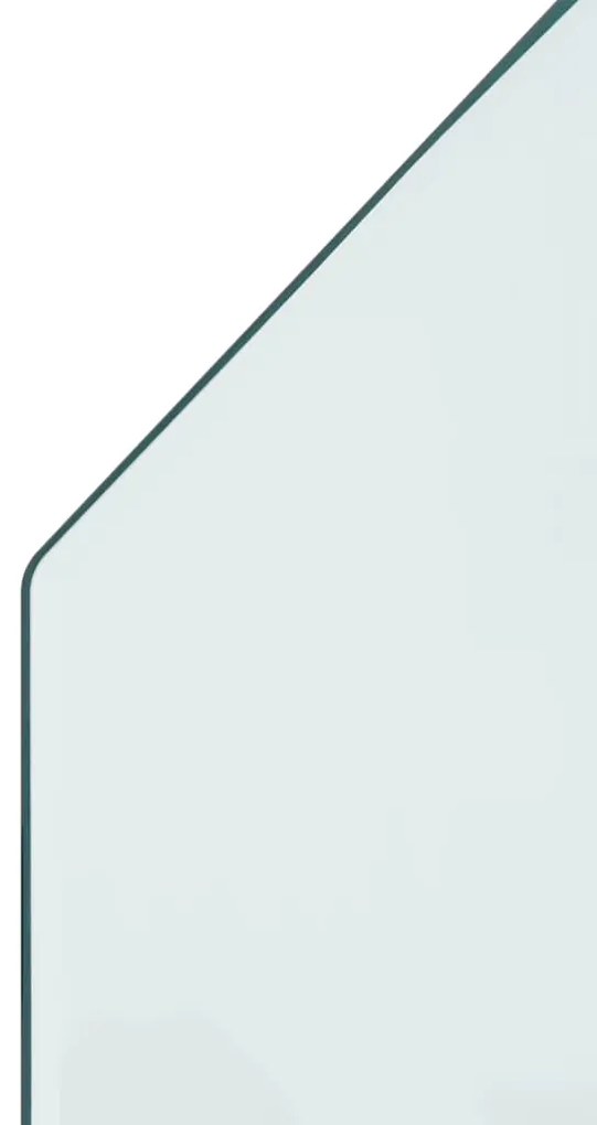 Placa de vidro para lareira hexagonal 100x60 cm