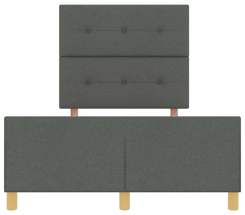 Cama vidaXL Cinza Escuro 120x200 cm Tecido
