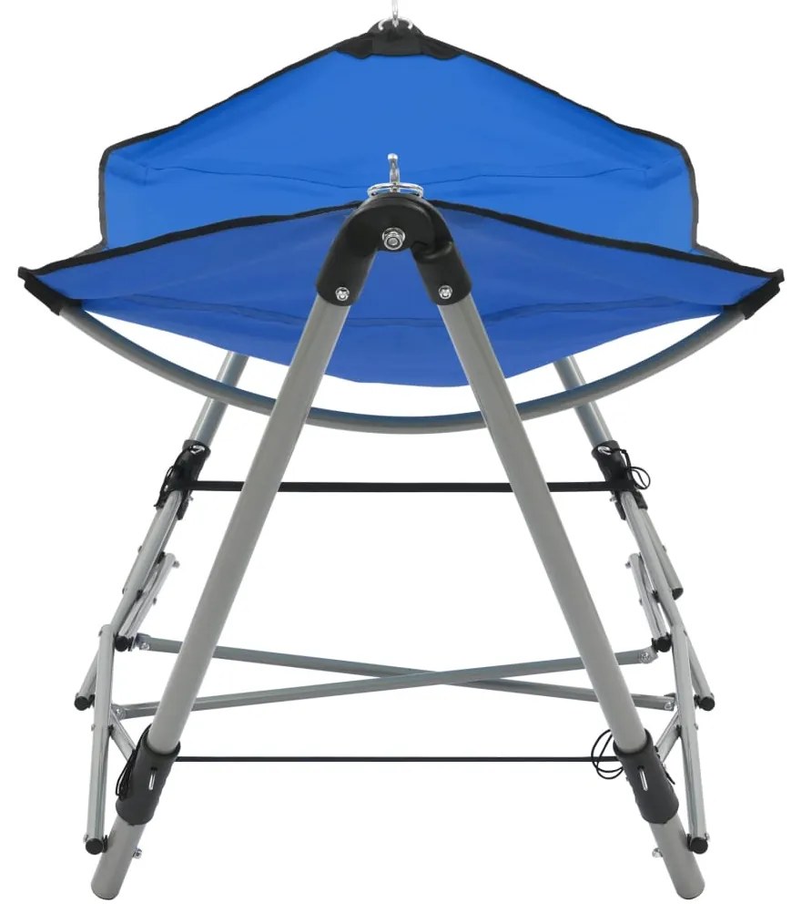 Rede com suporte dobrável azul
