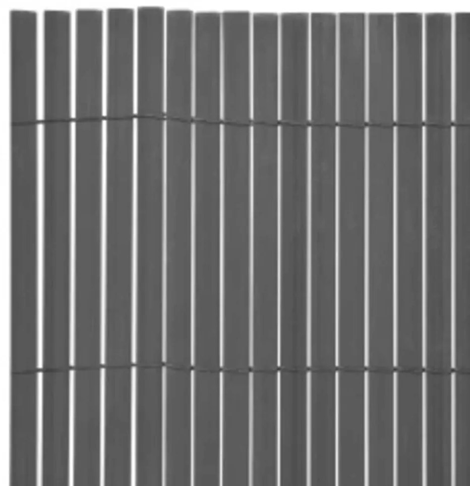 Cerca de jardim dupla face 110x500 cm cinzento