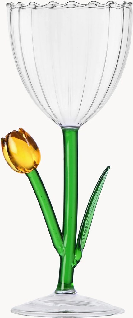 Copo de vinho de borossilicato artesanal Botanica