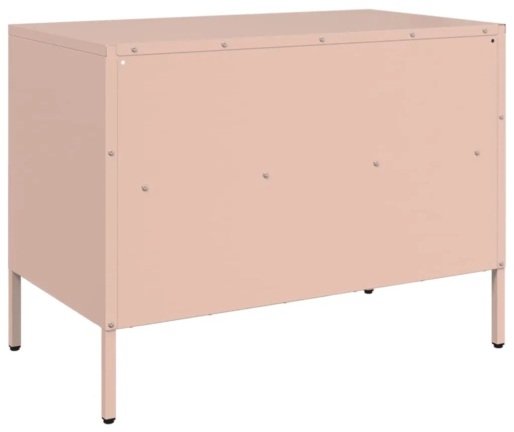 Móveis de TV 2 pcs 68x39x50,5 cm aço rosa