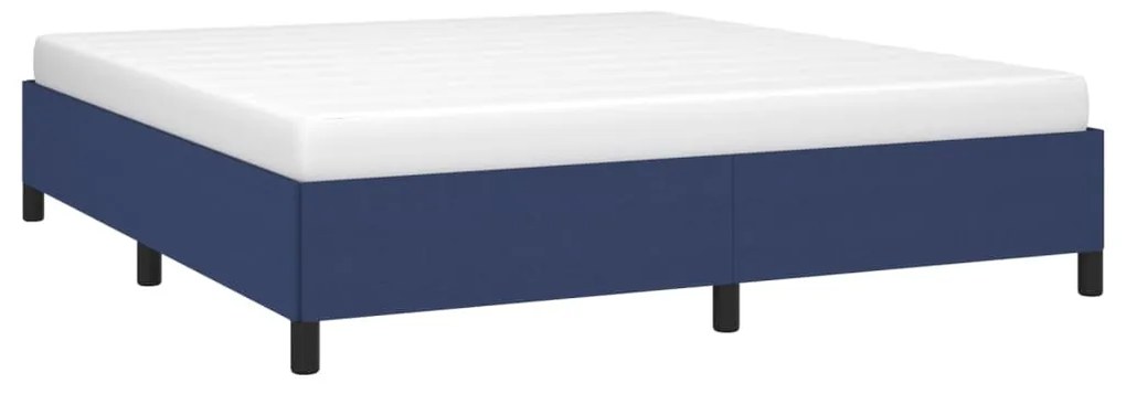 Estrutura de cama sem colchão 180x200 cm tecido azul