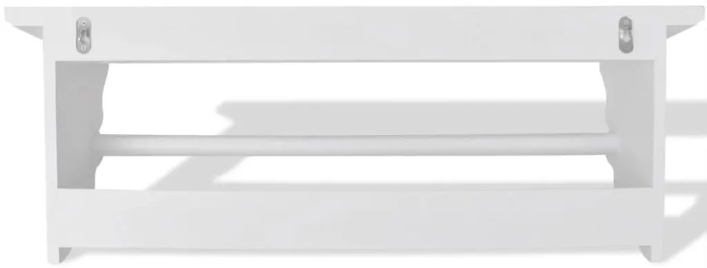 Suporte p/ casacos bengaleiro, estilo barroco MDF branco