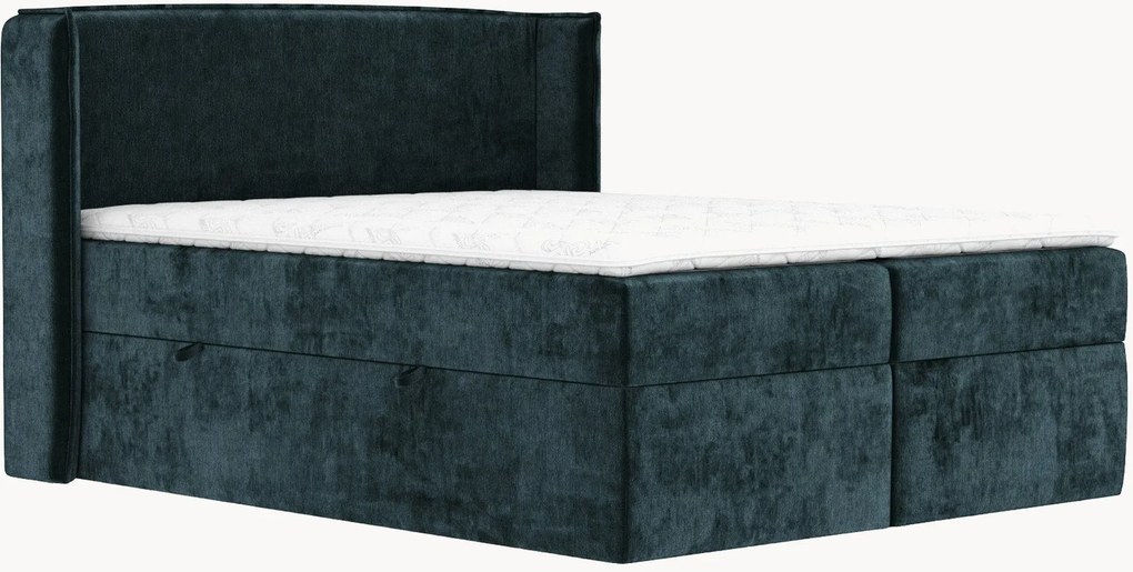 Cama divã em chenille artesanal com arrumação Skyline, H4