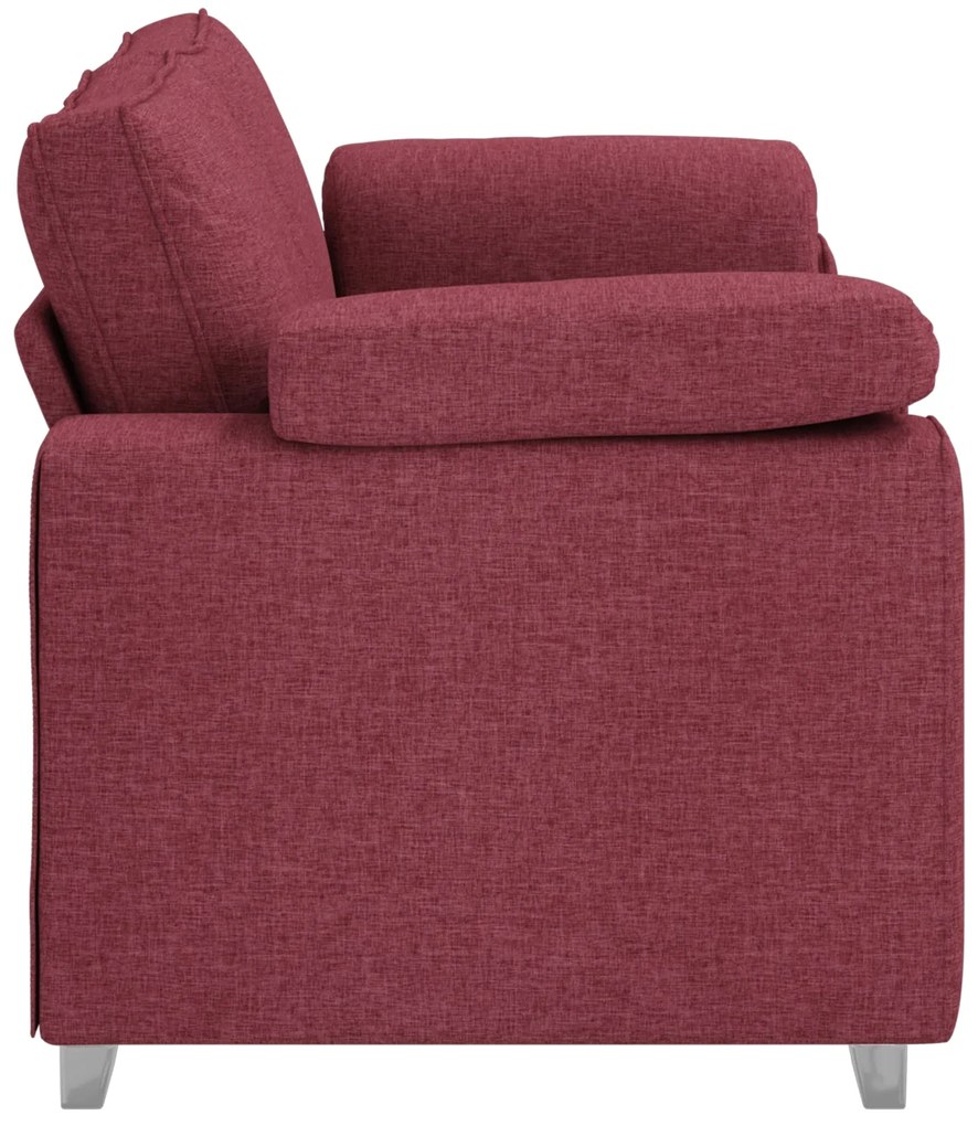 Sofá Loveseat Vermelho Vinho 140 cm Tecido