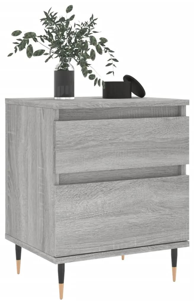 Mesas de cabeceira 2 pcs derivados de madeira cinzento sonoma