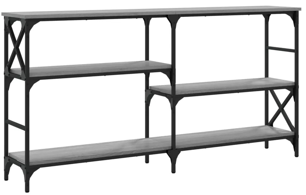 Mesa consola 150x29x76,5 cm derivados madeira cinzento sonoma