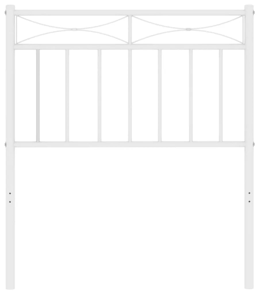 Cabeceira de cama 75 cm metal branco