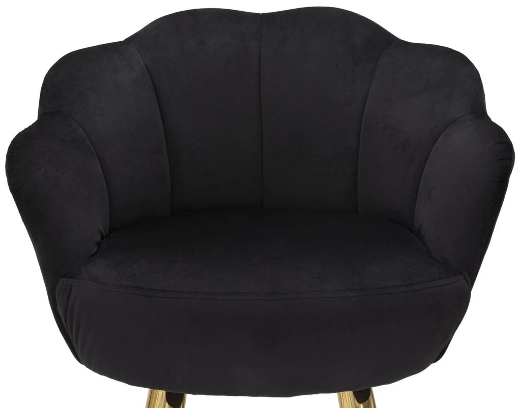 BANCO DE BAR VIENNA 55X53X110 CM PRETO E DOURADO