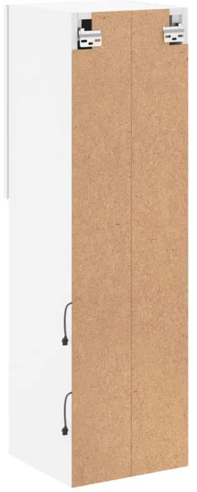Móvel de TV c/ luzes LED 30,5x30x102 cm branco