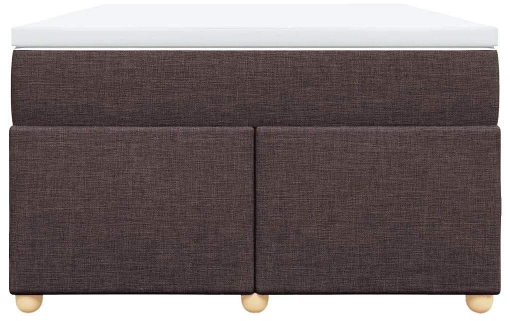 Cama boxspring com colchão 120x190 cm tecido castanho-escuro