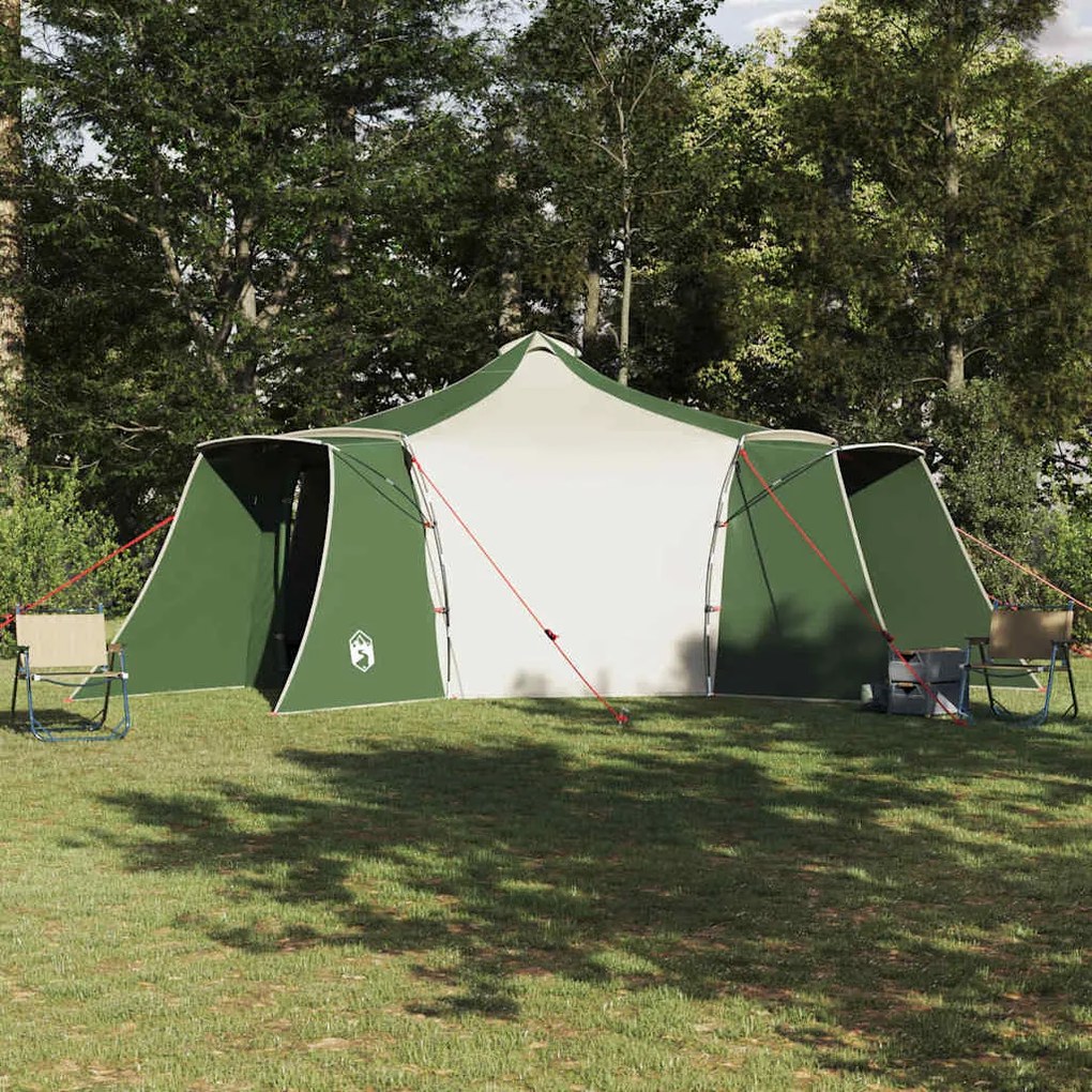 vidaXL Barraca Tipi com telhado Verde e bege 492 x 492 x 275 cm tecido