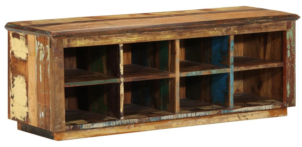 Banco para Sapatos 110x35x40 cm Madeira Sólida Recuperada