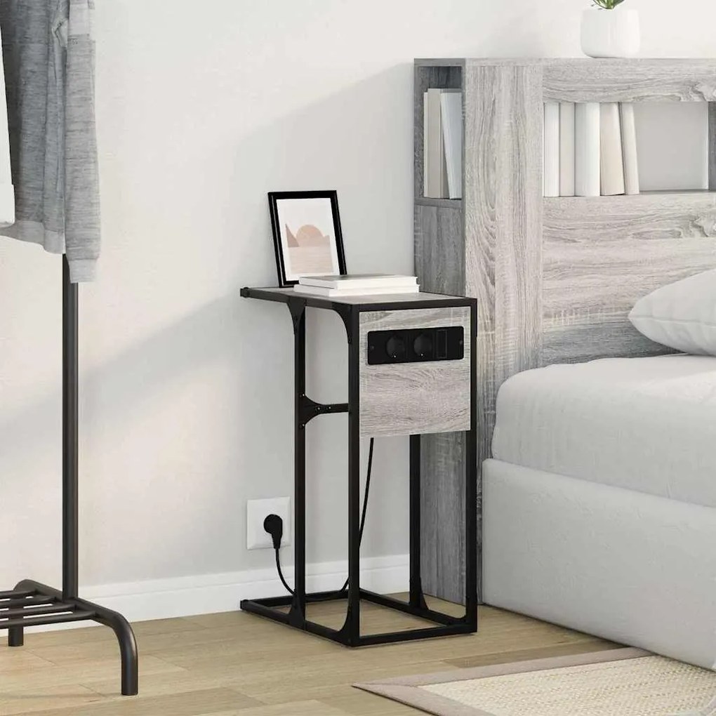 Mesa-de-cabeceira Sonoma cinzento 41.5 x 26 x 60.5 cm