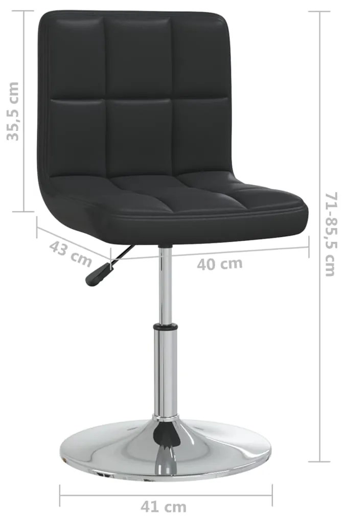 Cadeira de jantar couro artificial preto