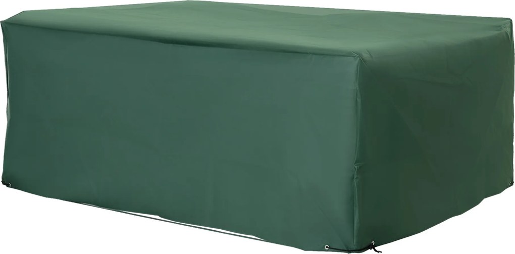 Capa/Lona de proteção impermeável para mobiliário de jardim em tecido Oxford 600D, retangular, 210 L x 140 L x 80 A cm, verde