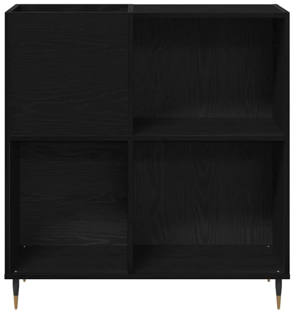 Armário de Gravação vidaXL Carvalho Preto 84,5x38x89 cm Madeira de Eng