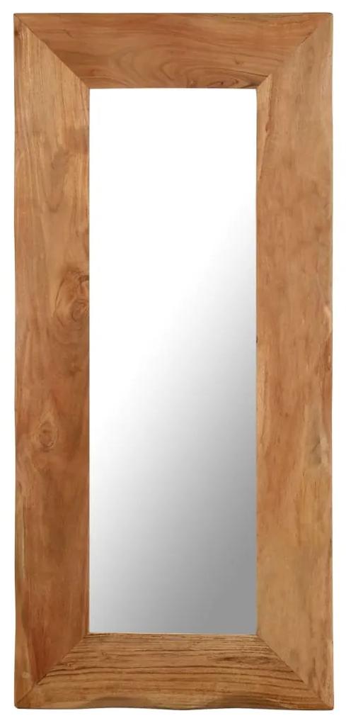 246269 vidaXL Espelho de parede 50x110 cm madeira de acácia maciça