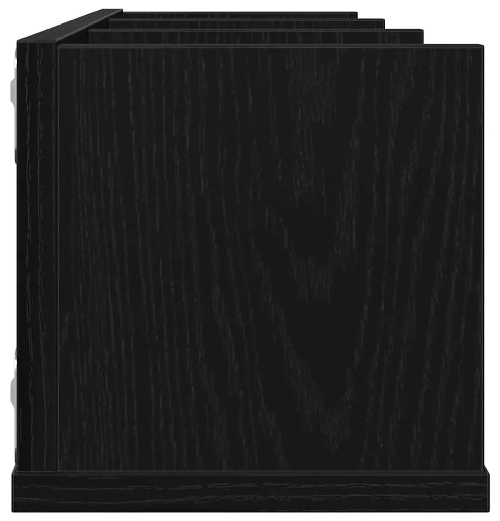 Estante de parede vidaXL para CDs em Preto Carvalho 75x18x18 cm em Mad