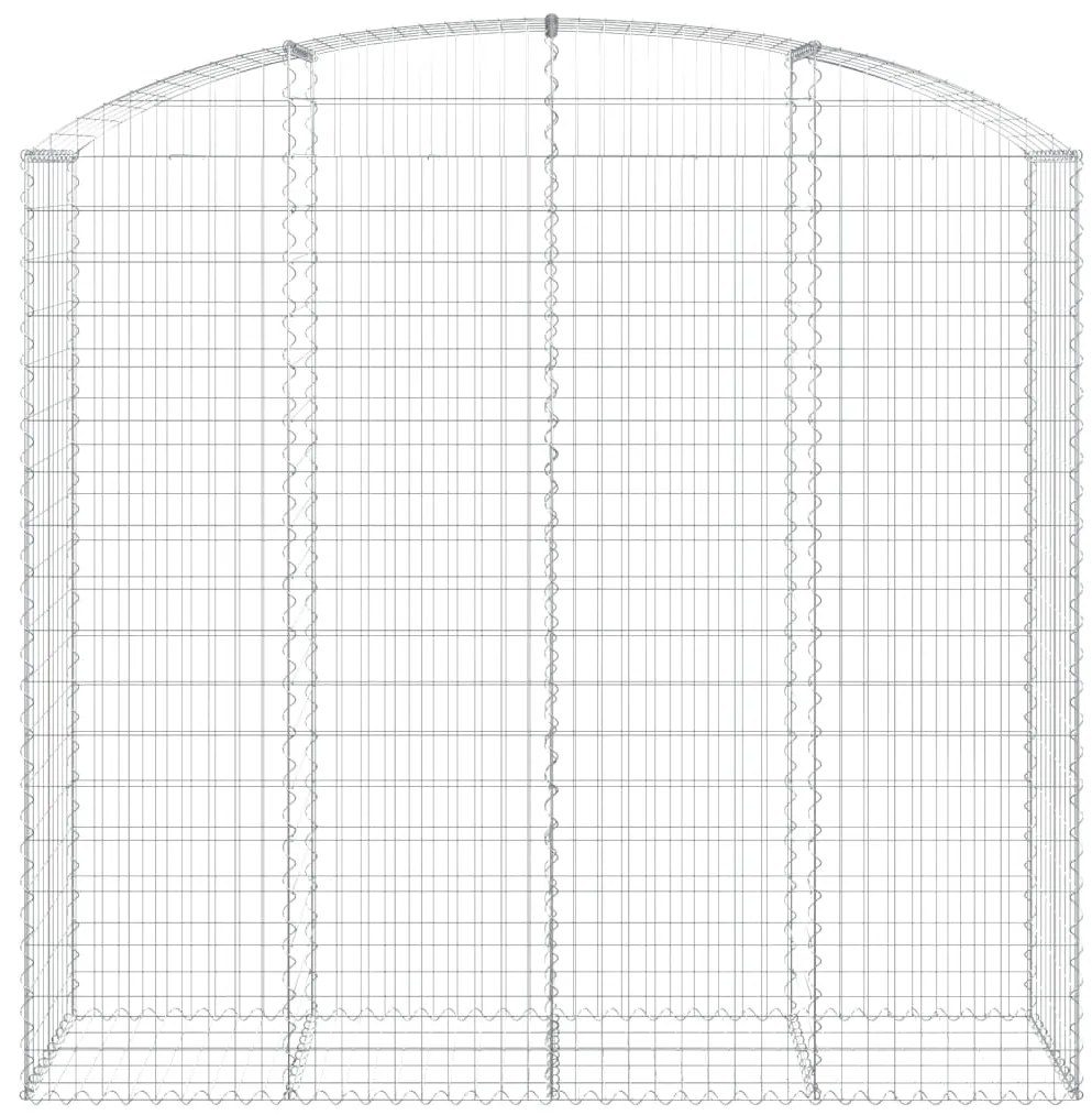 Cesto gabião arqueado 200x50x180/200 cm ferro galvanizado