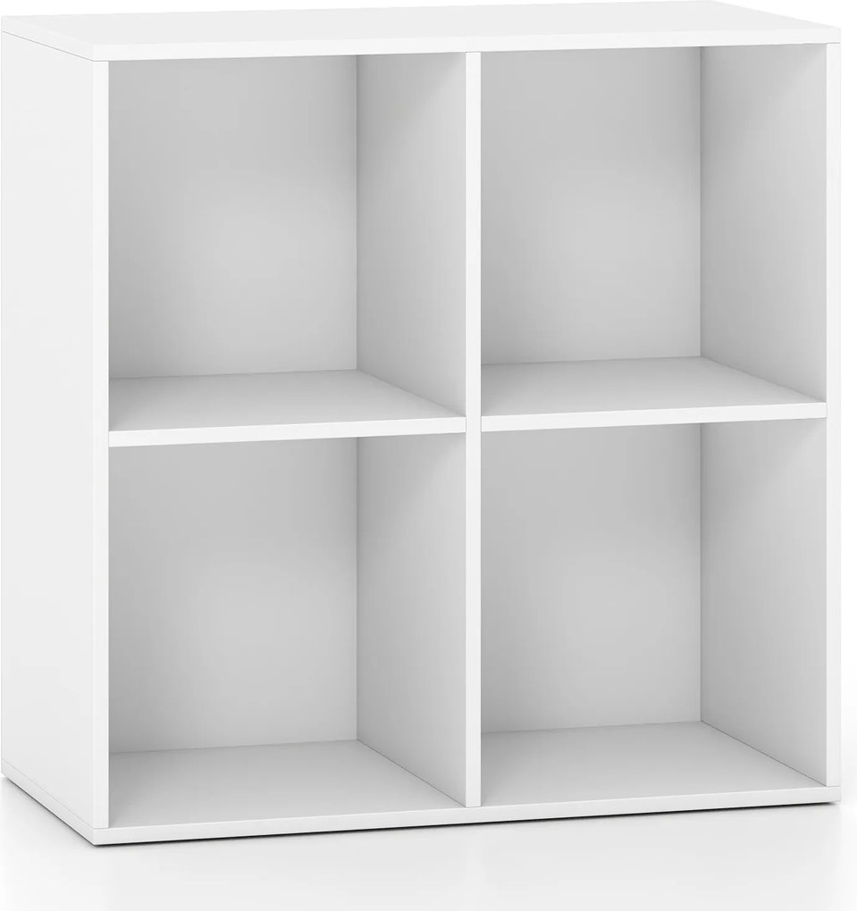 Estante Organizadora de Cubos, 60 x 30 x 60 cm, 4 Compartimentos, Branco
