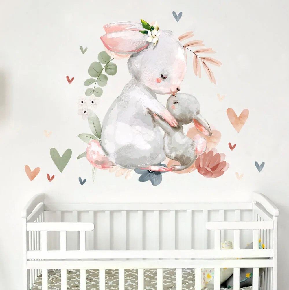 Autocolante de parede infantil – No abraço