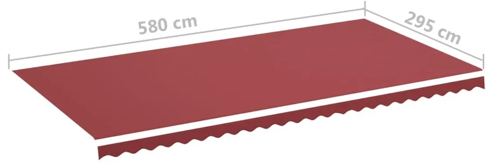 Tecido de substituição para toldo 6x3 m bordô