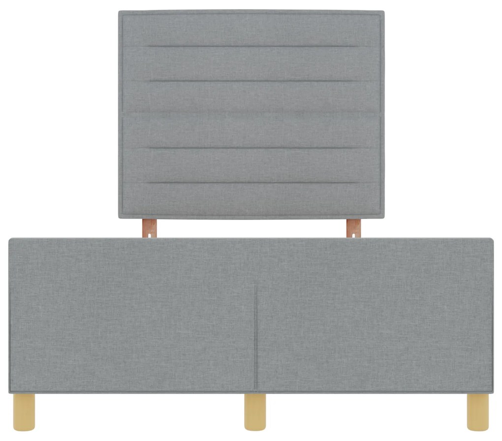 Cama vidaXL Cinza Claro 140x190 cm em Tecido