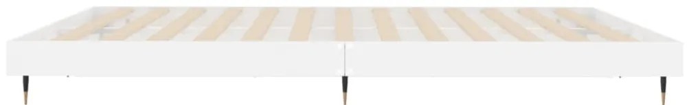 Estrutura de cama 180x200 cm derivados madeira branco brilhante