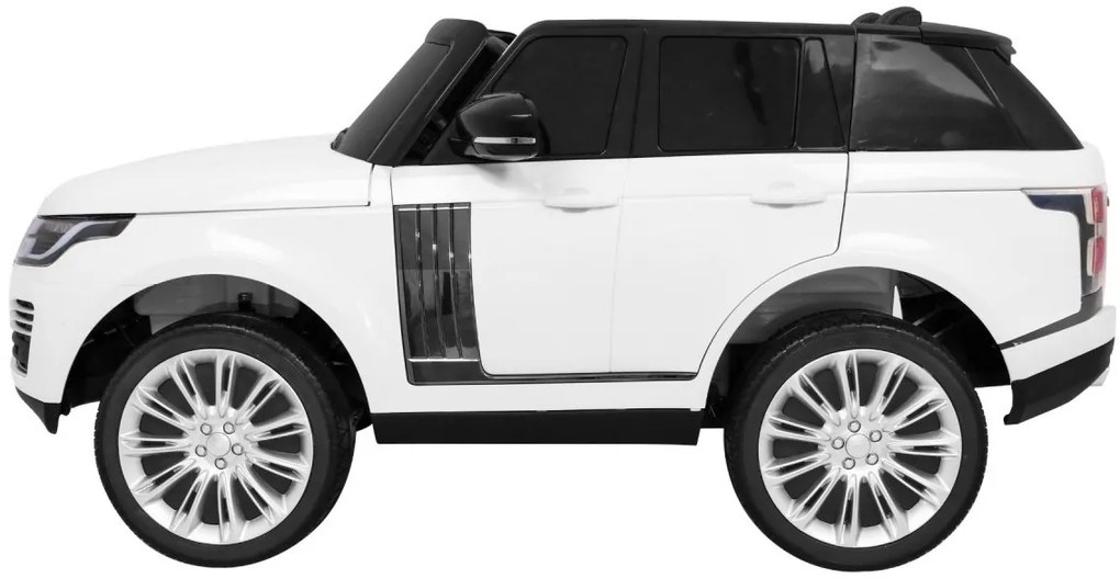 Carro elétrico para Crianças 2 Lugares Range Rover HSE 2x12V 4x4 Rodas Espuma EVA, assento couro ecológico Branco
