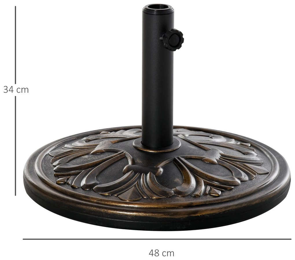 Base para Chapéu de Sol Peso 13 kg Base Chapéu de Sol Redondo de HDPE