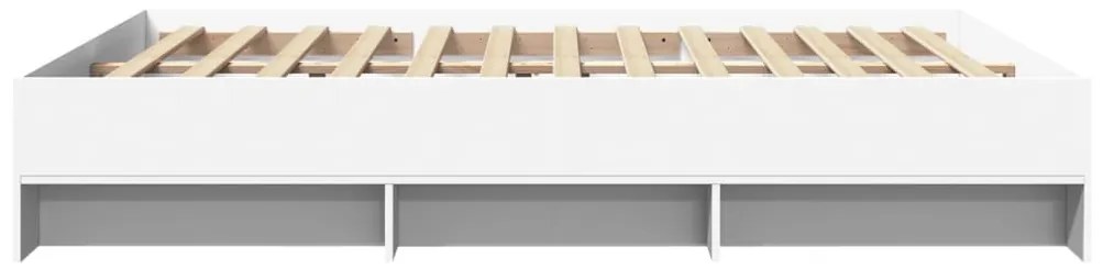 Estrutura de cama 150x200 cm derivados de madeira branco