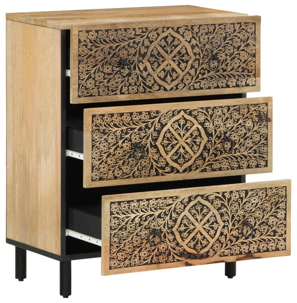 Móveis de apoio 2 pcs 60x33x75 cm madeira de mangueira maciça