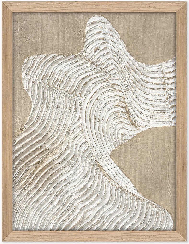 Tela emoldurada pintada à mão Raw Shape 3