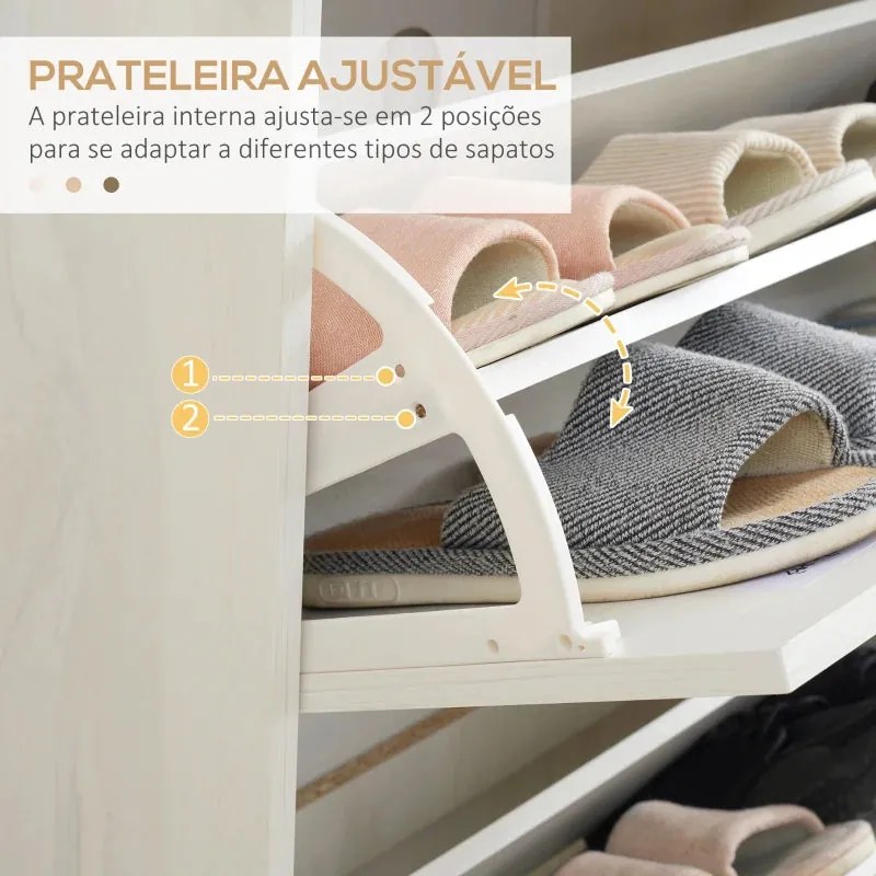 Sapateira Maurice com 3 Gavetas - Design Nórdico