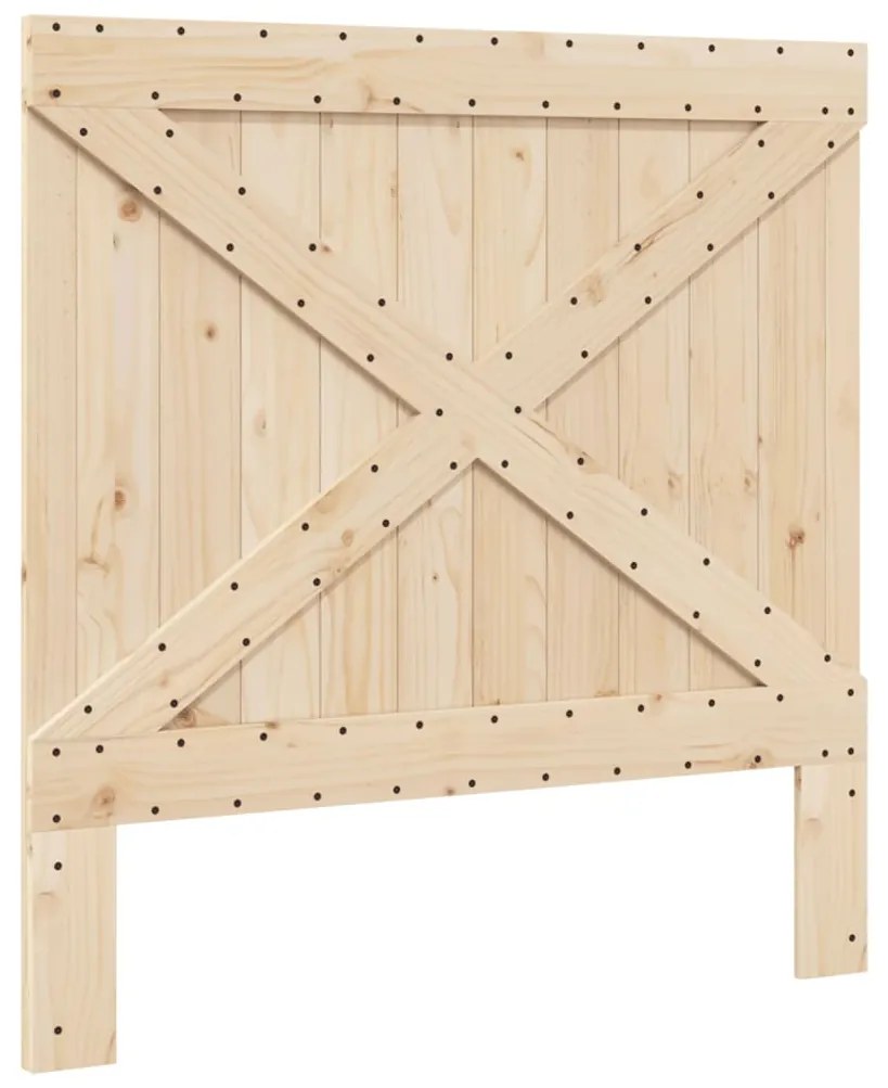 Estrutura de cama com cabeceira 100x200cm pinho maciço