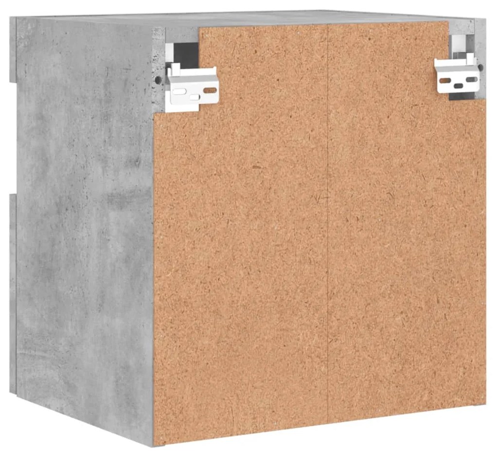 Móvel de parede p/ TV c/ luzes LED 40x30x40 cm cinza cimento