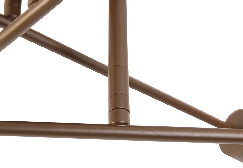 Candeeiro de teto industrial bronze escuro 6 luzes - Sydney Industrial