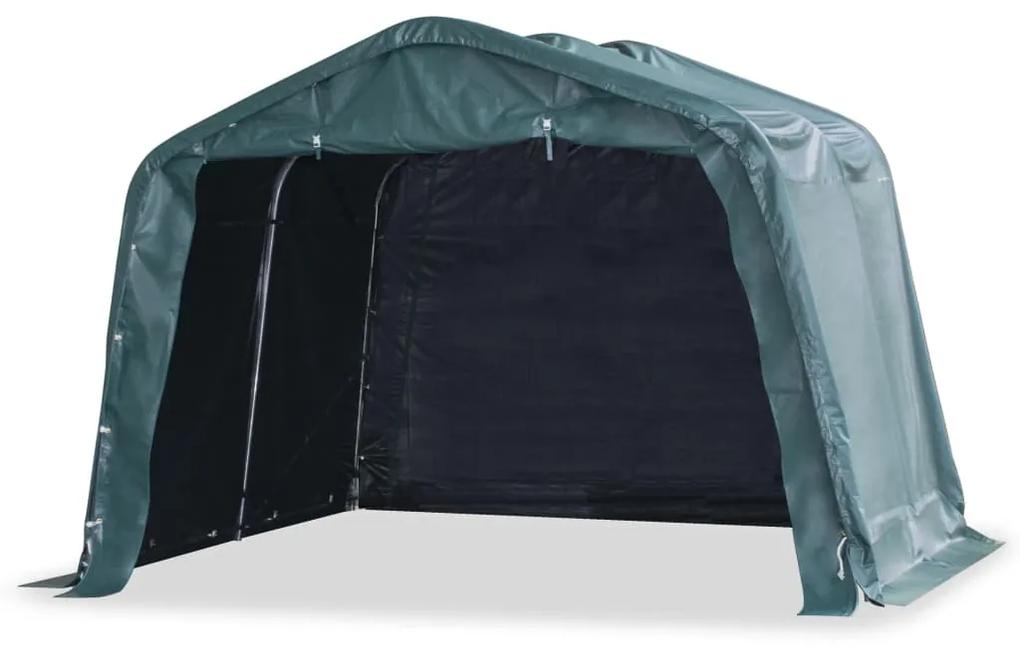 3055647 vidaXL Tenda para gado removível PVC 550 g/m² 3,3x3,2 m verde escuro