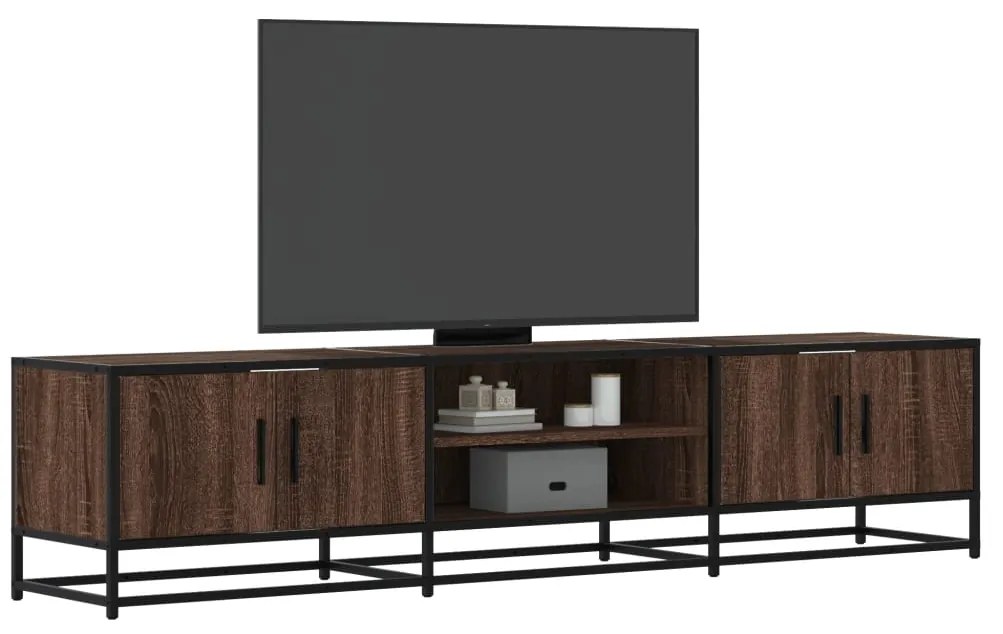 vidaXL Móvel de TV 180x35x41 cm derivados de madeira carvalho castanho