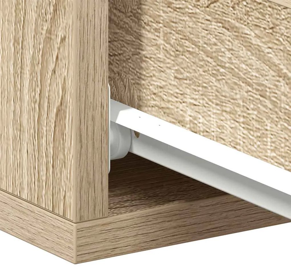 Mesa cabeceira suspensa 2 pcs derivados madeira carvalho sonoma
