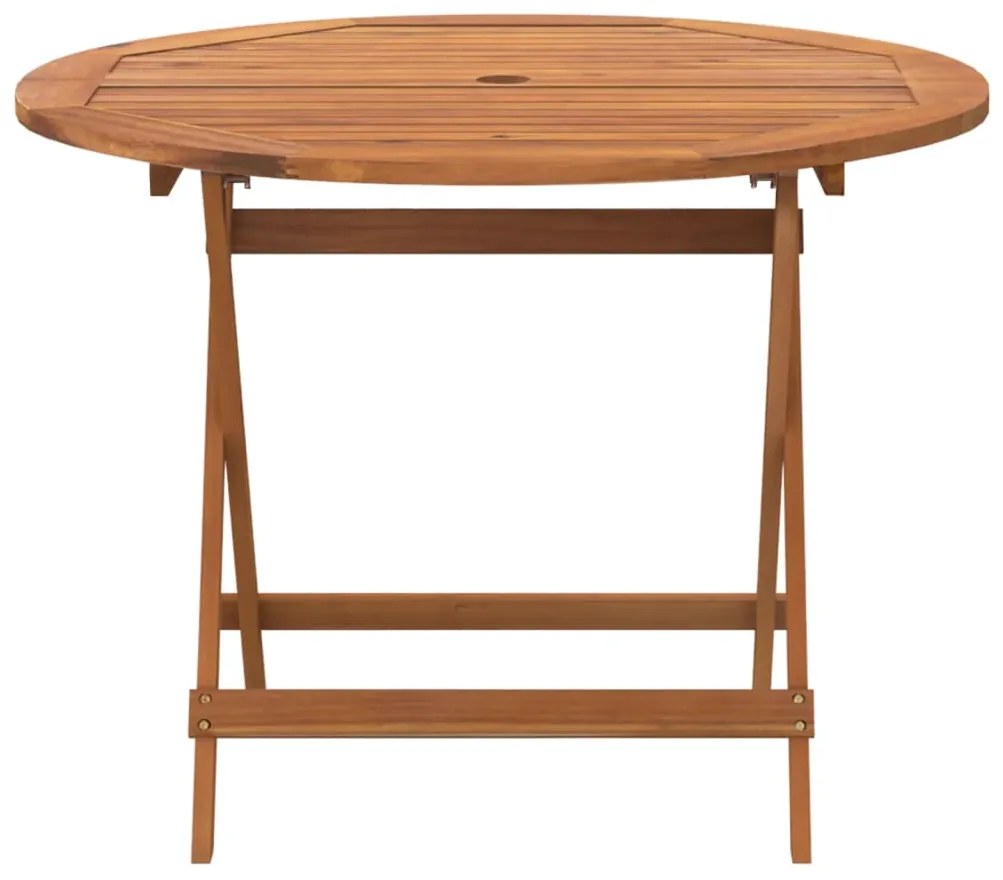 Conjunto de jantar p/ jardim 5 pcs madeira de acácia maciça