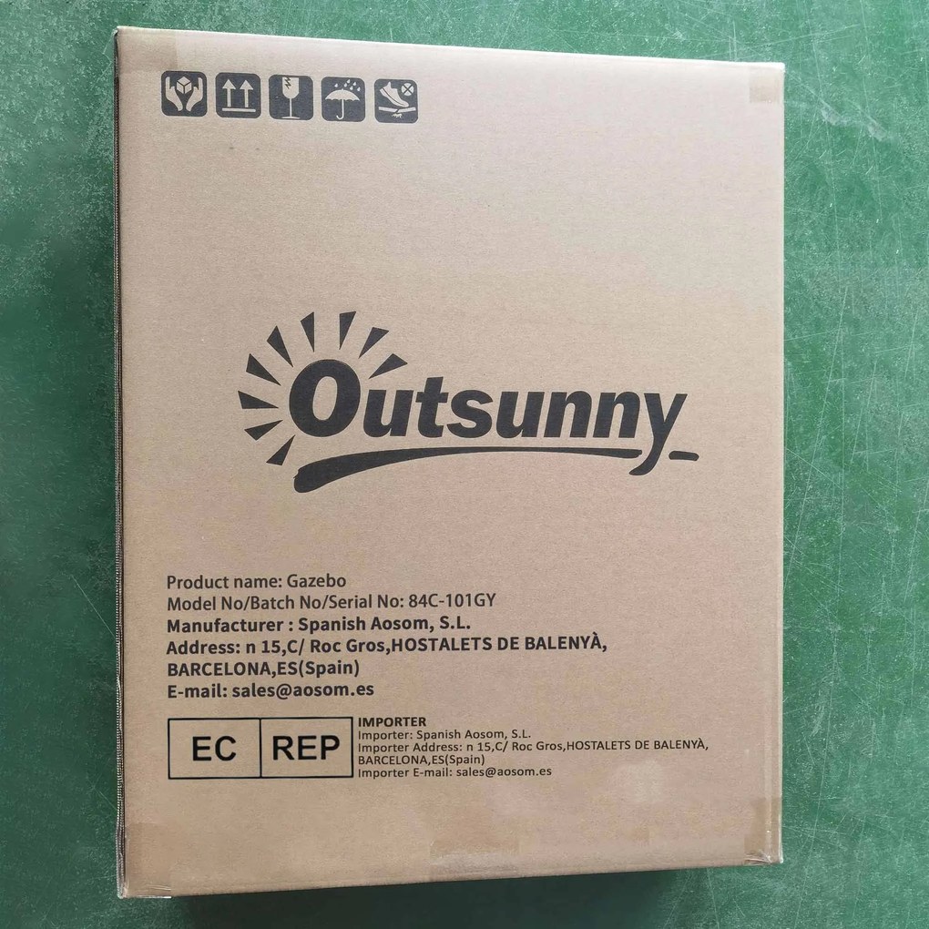 Pérgola de Jardim 4x3m Pérgola de Alumínio com Teto de Ventilação 4 Co